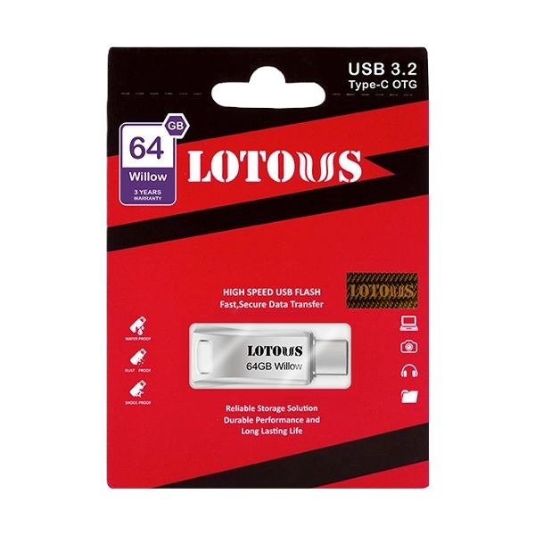 فلش مموری لوتوس مدل Willow ظرفیت 64گیگابایت بارابط Usb3.2